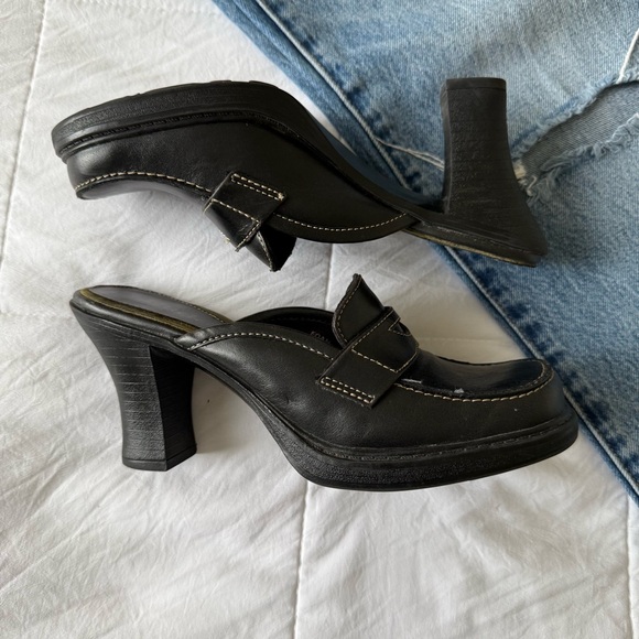 Mudd Black Penny‎ Loafer Style Heels Size 7.5 - Picture 1 of 10